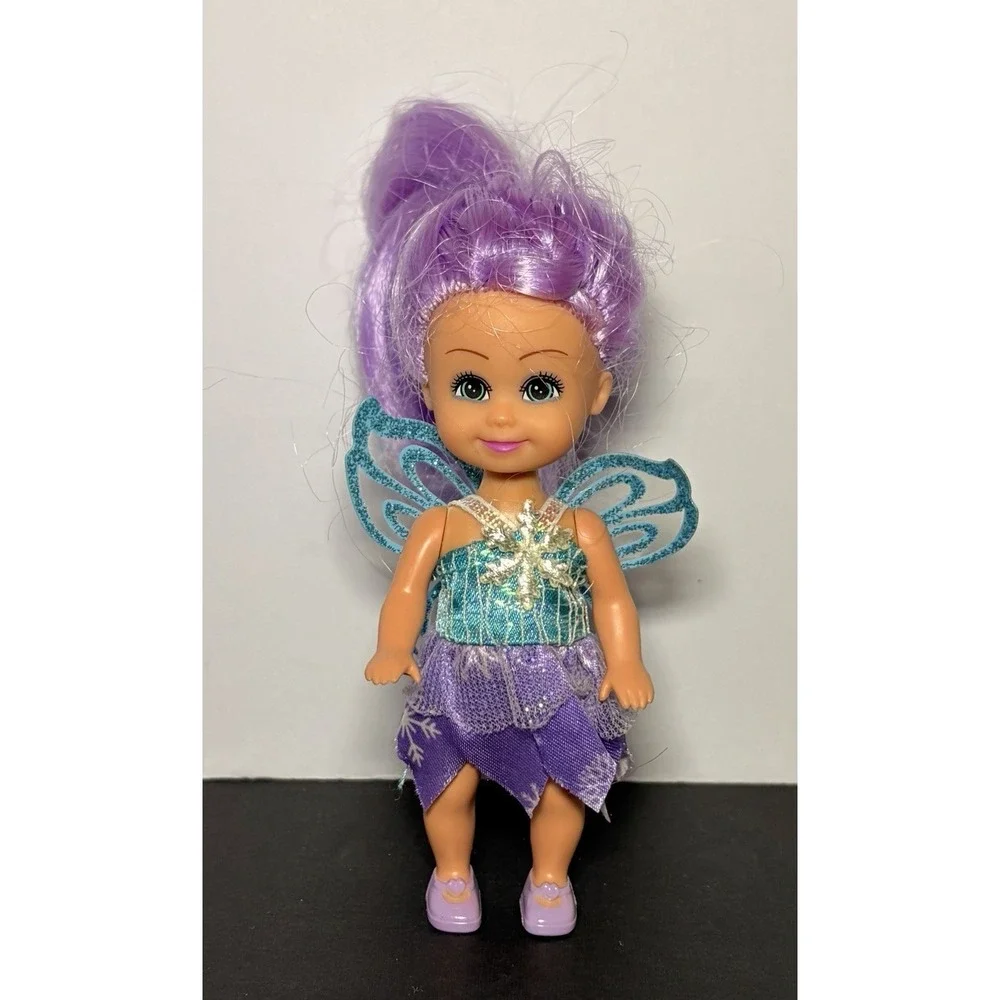 ZURU Sparkle Girlz Little Friends Mini Doll Fairy Collectible Purple Hair